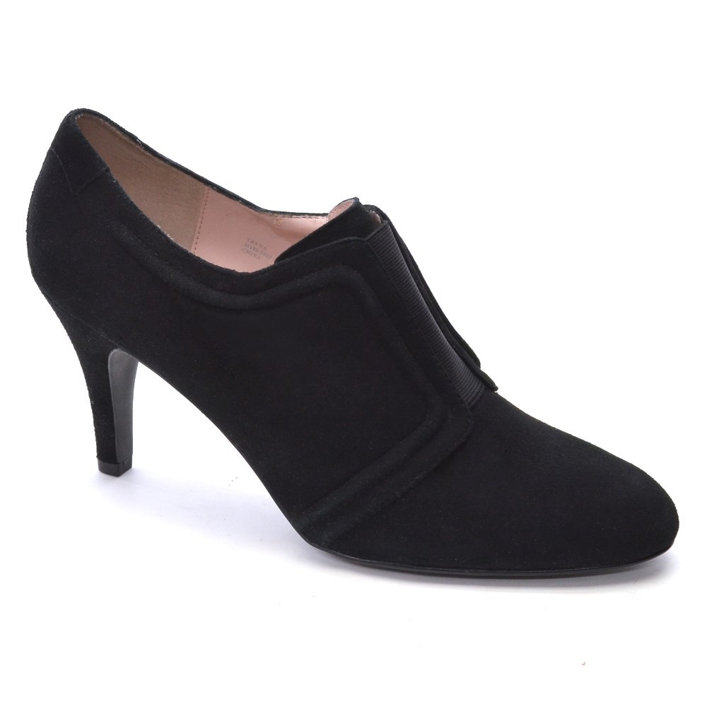 Taryn Rose Tryna Black Suede Heeled Booties 10 M
